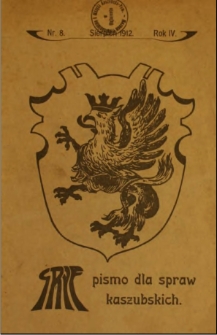 Gryf : pismo dla spraw kaszubskich : organ Towarzystwa Młodokaszubów, 1912, nr 8