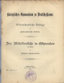 K&ouml;nigliches Gymnasium zu Dt. Krone. Schuljahr 1895/96. Zweiundvierzigster Jahresbericht erstattet vom Direktor des Gymnasiums