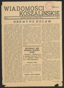 Wiadomości Koszalińskie. Nr 5/1945