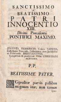 Monumenta antiquitatum Marianum jn imagine vetustissima, vulgo Gregoriana, a S. Augustino Romano depicta jntegerrimae virginis Deiparae de Gvadelupe Codnensis, Augusta Origine, [et] devoto cultu fidelium gloriosissimae, laureatis martyrum, variorumq ; caelitum... Pars prima. Pars secunda / Jan Fryderyk Sapieha ; a Joanne Friderico Luca, comite Sapieha, castellano Trocensi...