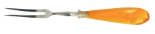 Sausage fork with amber handle 2