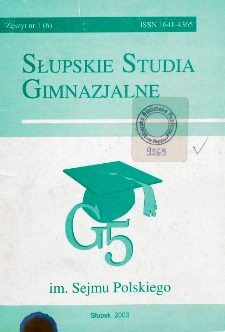 Słupskie Studia Gimnazjalne, nr 1 (6)