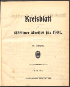 Kreisblatt des Kösliner Kreises 1904