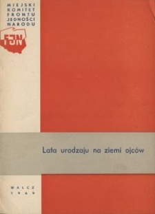 Lata urodzaju na ziemi ojc&oacute;w