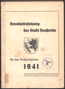 Haushaltssatzung der Stadt Neustettin für das Rechnungsjahr 1941