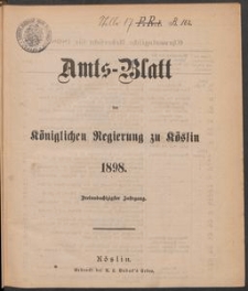 Amts-Blatt der Königlichen Regierung zu Köslin 1898