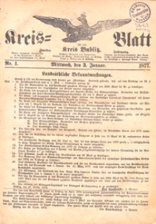 Kreisblatt für den Kreis Bublitz 1877
