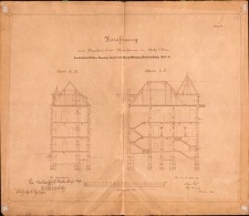 [Budynek Starostwa w Słupsku] Przekroje budynku