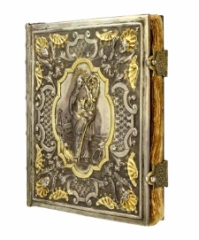 Silver binding for a book