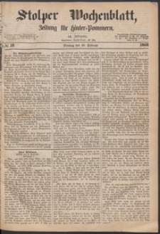 Stolper Wochenblatt. Zeitung f&uuml;r Hinterpommern № 18