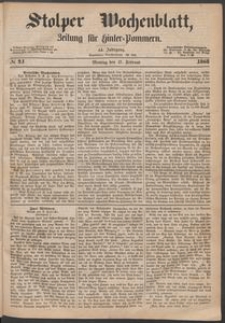 Stolper Wochenblatt. Zeitung f&uuml;r Hinterpommern № 21