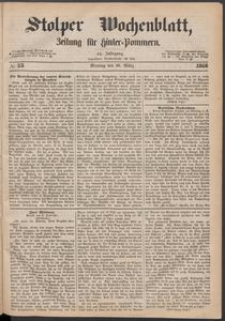 Stolper Wochenblatt. Zeitung f&uuml;r Hinterpommern № 33