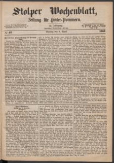 Stolper Wochenblatt. Zeitung f&uuml;r Hinterpommern № 42