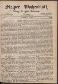 Stolper Wochenblatt. Zeitung für Hinterpommern № 43