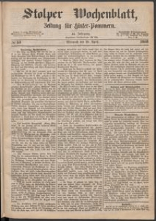 Stolper Wochenblatt. Zeitung f&uuml;r Hinterpommern № 51