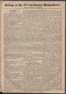 Beilage zu № 58 des Stolper Wochenblatt