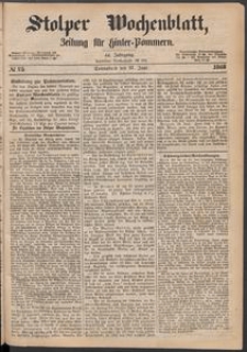Stolper Wochenblatt. Zeitung f&uuml;r Hinterpommern № 75