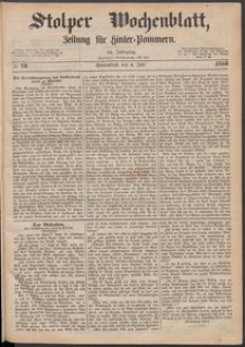 Stolper Wochenblatt. Zeitung f&uuml;r Hinterpommern № 78