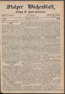 Stolper Wochenblatt. Zeitung für Hinterpommern № 89