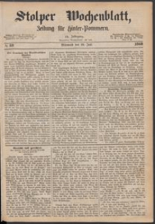 Stolper Wochenblatt. Zeitung f&uuml;r Hinterpommern № 89