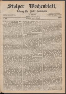 Stolper Wochenblatt. Zeitung f&uuml;r Hinterpommern № 92
