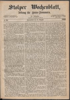 Stolper Wochenblatt. Zeitung f&uuml;r Hinterpommern № 96