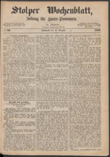 Stolper Wochenblatt. Zeitung f&uuml;r Hinterpommern № 98