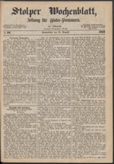Stolper Wochenblatt. Zeitung für Hinterpommern № 99