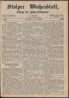 Stolper Wochenblatt. Zeitung f&uuml;r Hinterpommern № 99