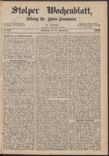 Stolper Wochenblatt. Zeitung für Hinterpommern № 113