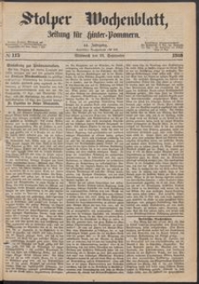 Stolper Wochenblatt. Zeitung f&uuml;r Hinterpommern № 113