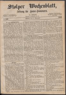 Stolper Wochenblatt. Zeitung f&uuml;r Hinterpommern № 133