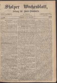Stolper Wochenblatt. Zeitung f&uuml;r Hinterpommern № 140