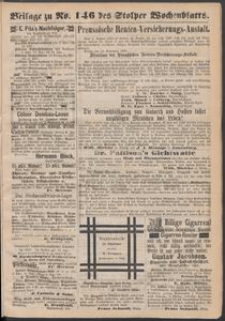 Beilage zu № 146 des Stolper Wochenblatt