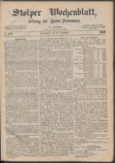 Stolper Wochenblatt. Zeitung f&uuml;r Hinterpommern № 147