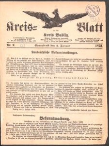 Kreisblatt für den Kreis Bublitz 1873