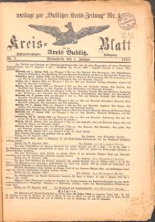 Kreisblatt f&uuml;r den Kreis Bublitz 1910