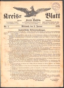 Kreisblatt für den Kreis Bublitz 1876
