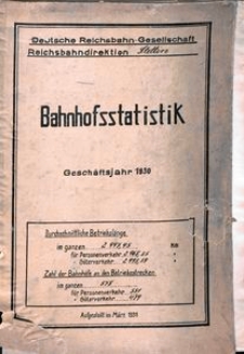 Bahnhofsstatistik [1931]