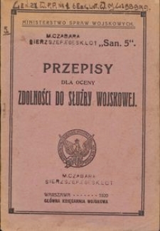 Przepisy dla oceny zdolności do służby wojskowej