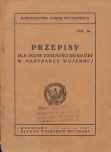 Przepisy dla oceny zdolności do służby w Marynarce Wojennej