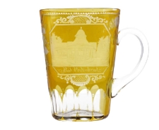 Szklanica z widokiem z Bad Padiebrad