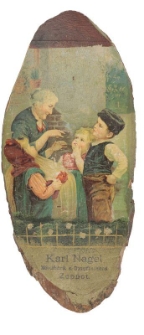 Tablica reklamowa firmy Karl Nagel M&ouml;belsfabrick u. Dampftischlerei Zoppot