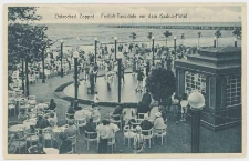 Pocztówka czarno-biała «Ostseebad Zoppot-Freiluft-Tanzdiele vor dem Kasino-Hotel»