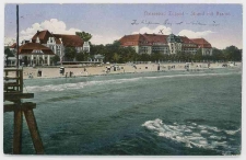 Poczt&oacute;wka kolorowa &laquo;Ostseebad Zoppot &ndash; Strand mit Kasino&raquo;