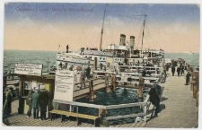 Poczt&oacute;wka kolorowa &laquo;Ostseebad-Zoppot-Dampfer Hela anlegend&raquo;