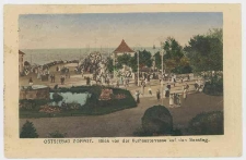 Poczt&oacute;wka Ostseebad Zoppot. Blick von der Kurhausterrasse auf sen Seeteg
