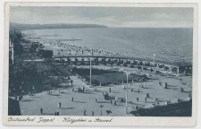 Poczt&oacute;wka Ostseebad Zoppot &ndash; Kurgarten u. Strand
