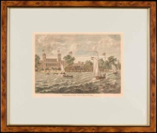 Drzeworyt z widokiem II Domu Kuracyjnego w Sopocie