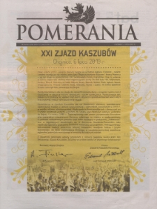 Pomerania : dodatek specjalny z okazji Zjazdu Kaszubóww w Chojnicach, 6.07.2019 r.